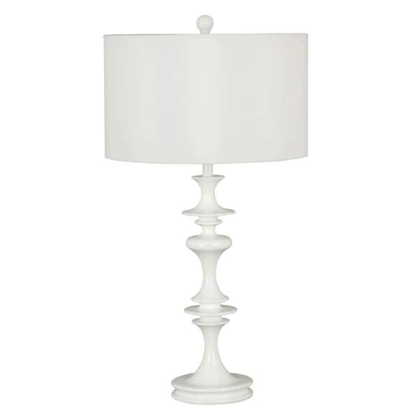Kenroy Home Claiborne 28 in. White Table Lamp