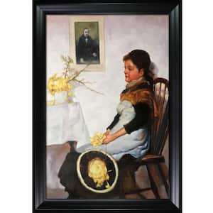 Primrose Day by Frank Bramley Black Matte Framed Abstract Oil Painting Art Print 29 in. x 41 in.