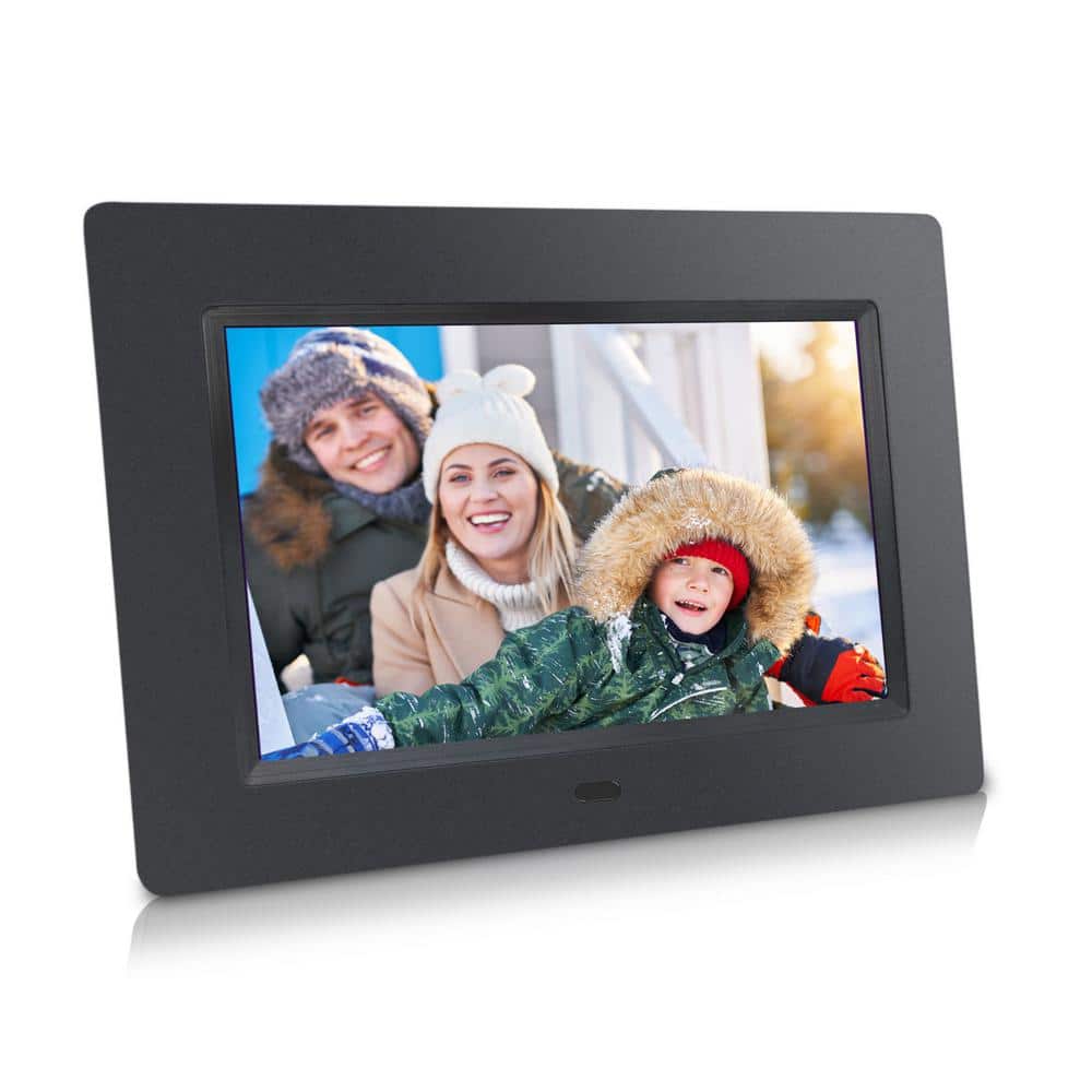 7-Inch Black Digital Photo Frame with Remote Control