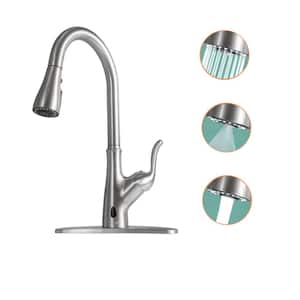 Single-Handle Pull Down Sprayer Kitchen Faucet with Touchless in Nickel