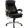 Hanover Atlas Black Executive Office Chair with Upholstered Faux