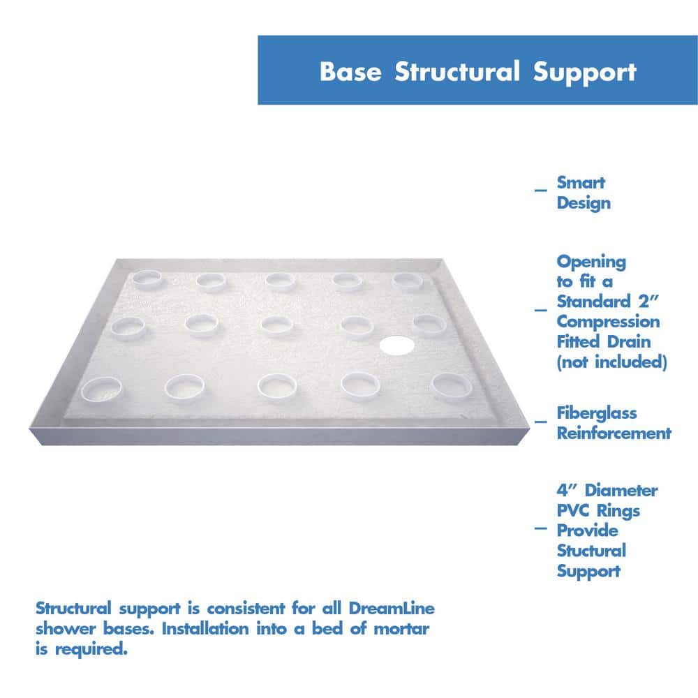 60" Frameless Sliding Shower Kit with Brushed Nickel Hardware