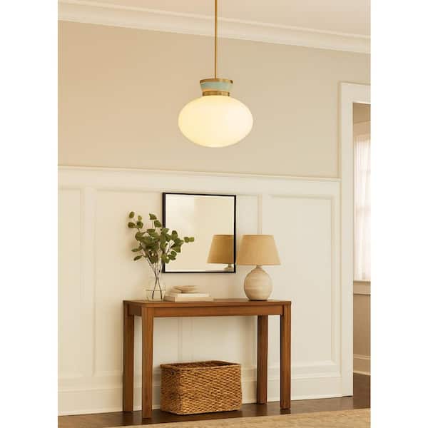 Lucy 1-Light Lacquered Brass Pendant Light