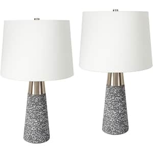 Catania 25 in. Gray Indoor Table Lamp