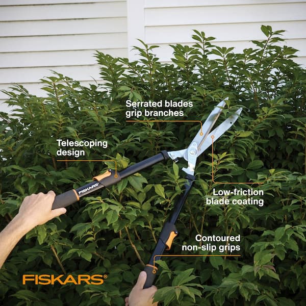 2-Piece Set with Extendable Hedge Shears and 9 in. Bypass Pruning Shears