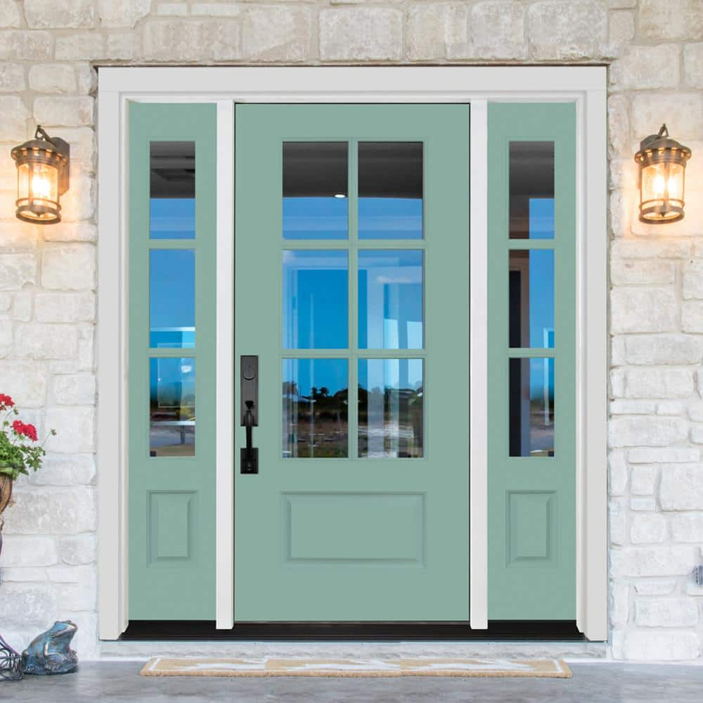 Steves & Sons Legacy Collection Customizable Fiberglass Prehung Front Door  552936 - The Home Depot