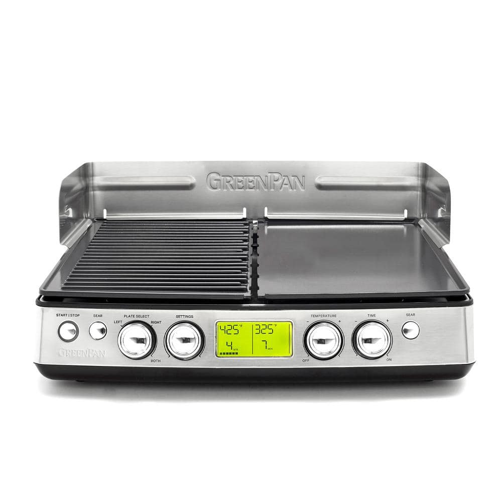 GreenPan Electric Indoor online Stainless Steel 6-in-1 Contact Grill and Griddle, (G1)