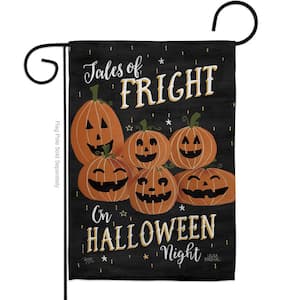 13 in. x 18.5 in. Fright on Halloween Night Garden Flag Double-Sided Fall Decorative Vertical Flag