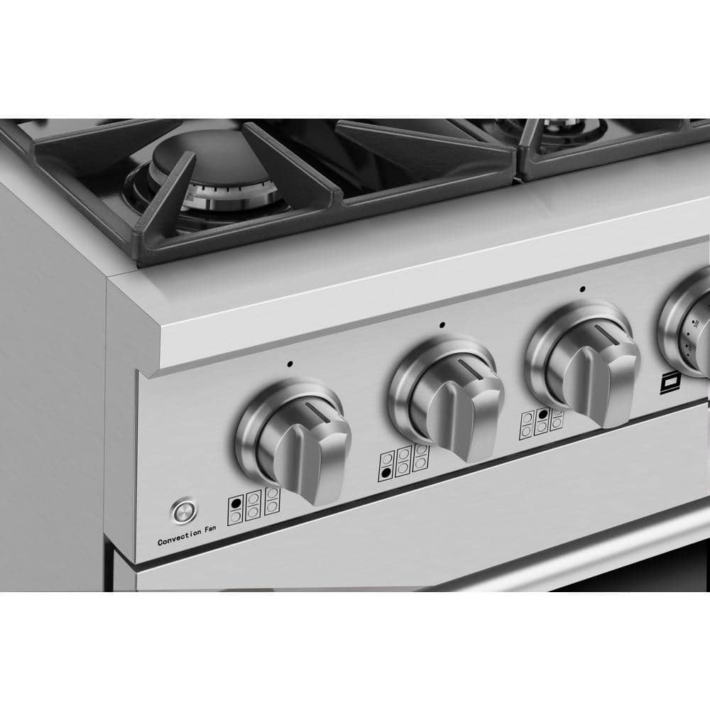 Empava 36" Stainless Steel Convection Gas Range with 6 Burners