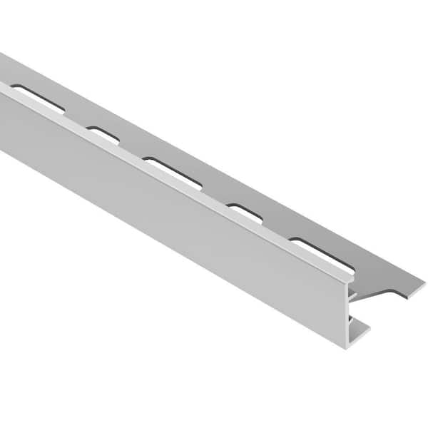 Schluter Schiene Satin Anodized Aluminum 1-3/16 in. x 8 ft. 2-1/2 in. Metal L-Angle Tile Edging Trim
