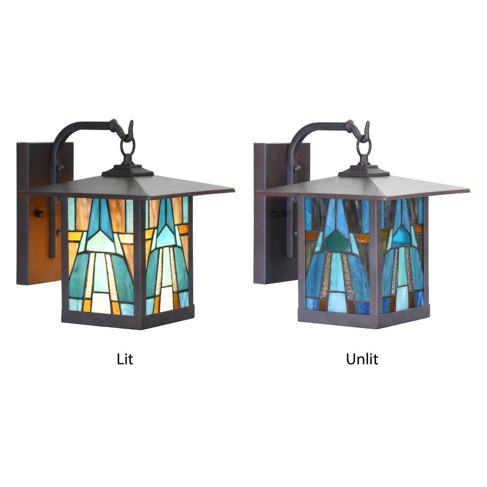 Elegant Bronze Mission-Style Outdoor Wall Lantern Sconce