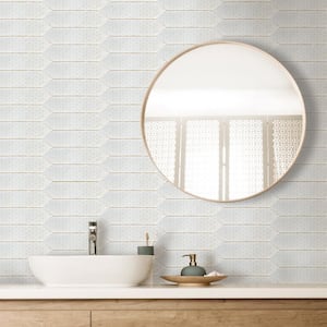 Porto White 3 in. x 12 in. Textured Decorative Ceramic Wall Tile (21/case)