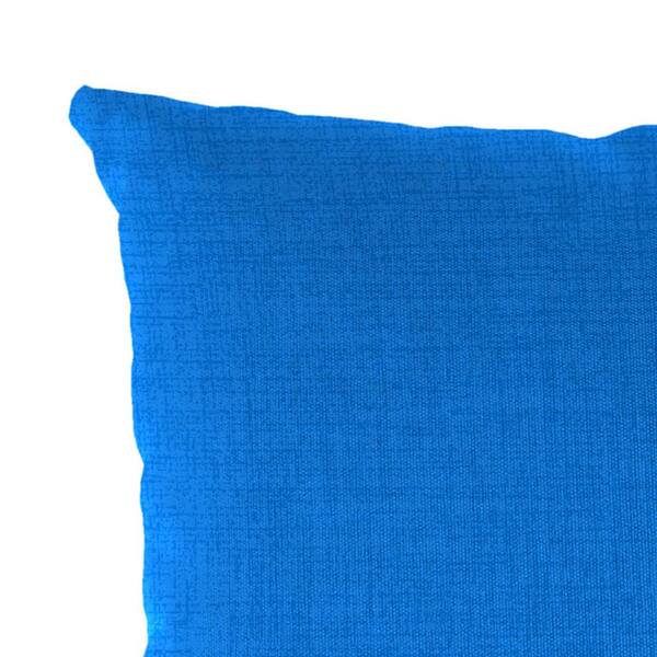 Jordan Manufacturing 12 inch x 18 inch Celosia Princess Blue Solid Rectangular Outdoor Lumbar Throw Pillow (2 Pack)