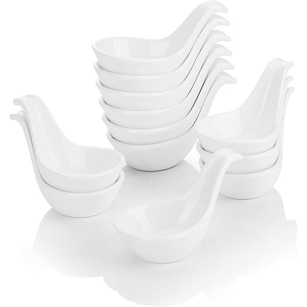 Lifver 8-Pack Bowl Sets/Ramekins Lovely porcelain Dip Bowls White set of 8 2-oz 