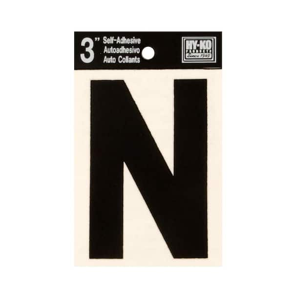 HY-KO 3 in. Vinyl Letter N