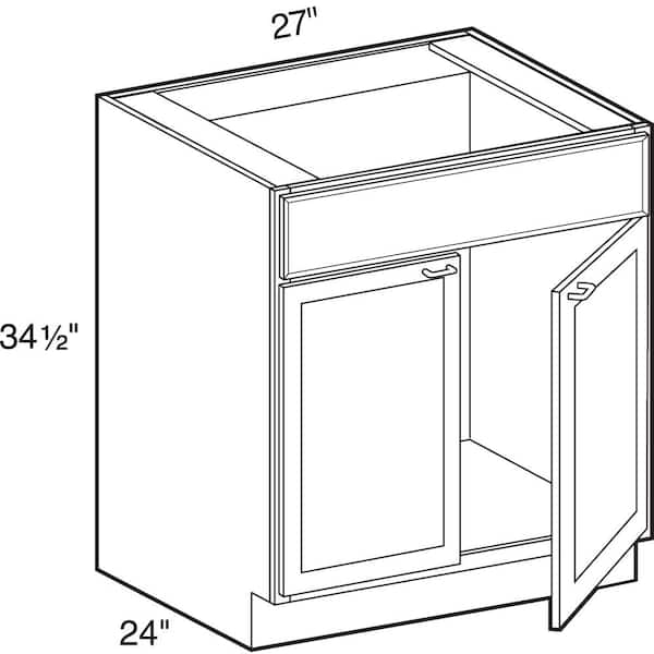 LILLTJÄRN Sink base cabinet with 2 doors, white, 173/8x195/8x97/8