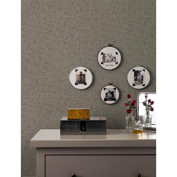 Surrey Basketweave Brown Non Pasted Non Woven Wallpaper