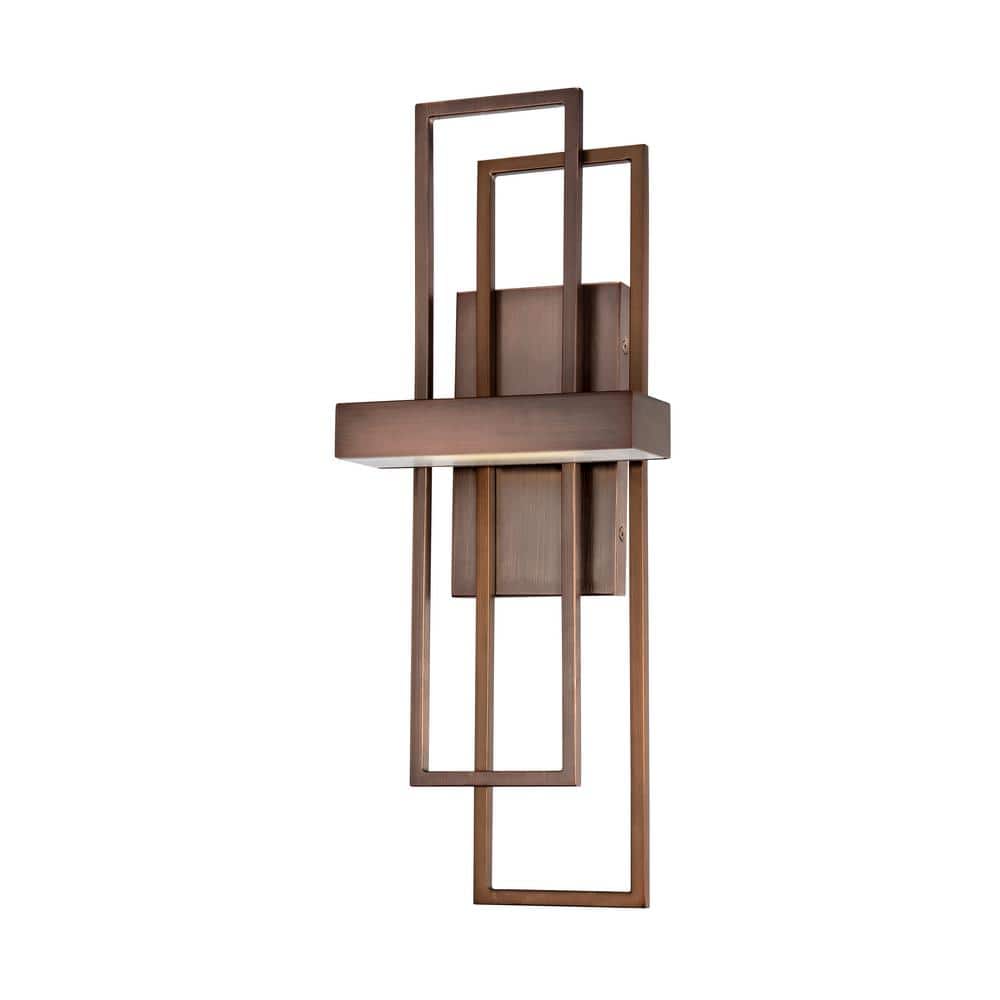 Bronze Dimmable LED Vanity Wall Sconce, 20.25"