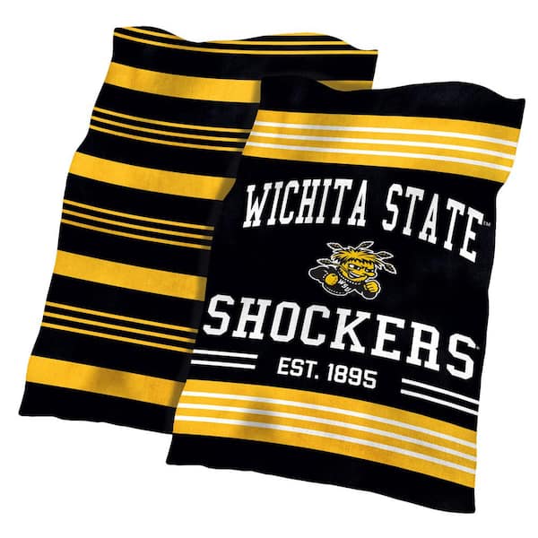 logobrands Wichita State Colorblock Plush Polyester Blanket