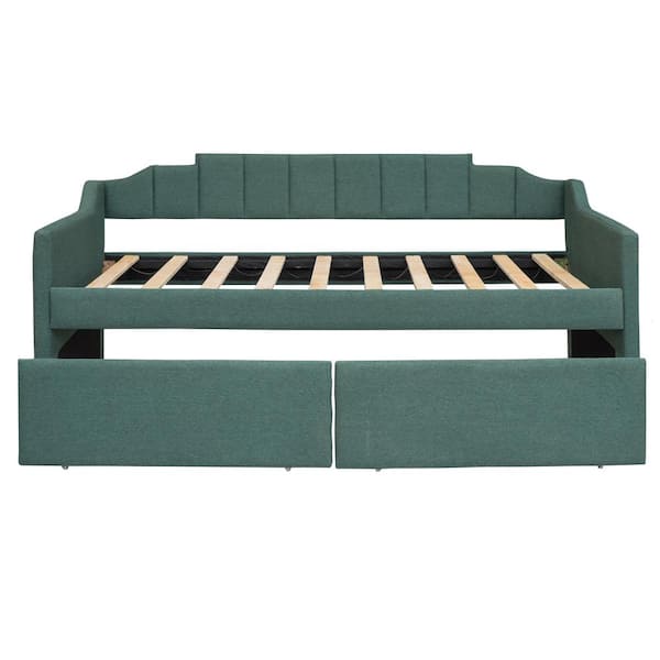 ATHMILE Green Twin Size Daybed with Two Drawers