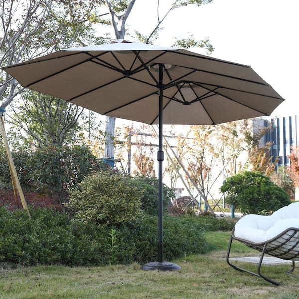 caribbean joe khaki umbrella patio Wholesale Green Vented Canopy UV Beach lift Frame Square Cantilever Patio Umbrella Wrench