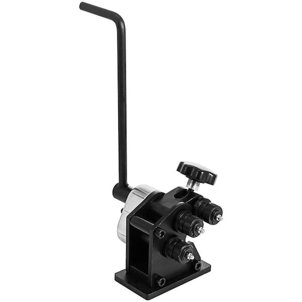 13-1/2 in. Manual Ring Bender, Single Pinch, Hand Crank, Portable Roller for 3 in. and Larger Steel Rings, Pipe Bender