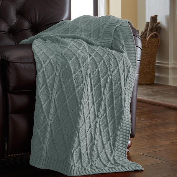 MODERN THREADS Dusty Sage Throw Blanket5HCBL478DSAST The Home Depot