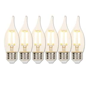 60-Watt Equivalent CA11 Dimmable Filament LED Light Bulb Soft White Light (6-Pack)