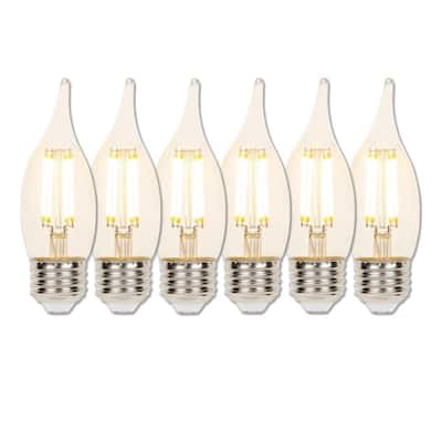 60-Watt Equivalent CA11 Dimmable Filament LED Light Bulb Soft White Light (6-Pack)