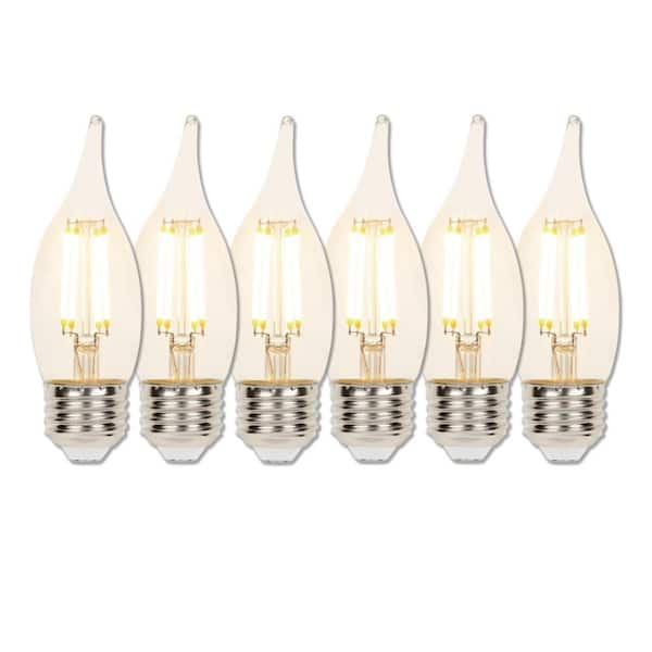 60-Watt Equivalent CA11 Dimmable Filament LED Light Bulb Soft White Light (6-Pack)