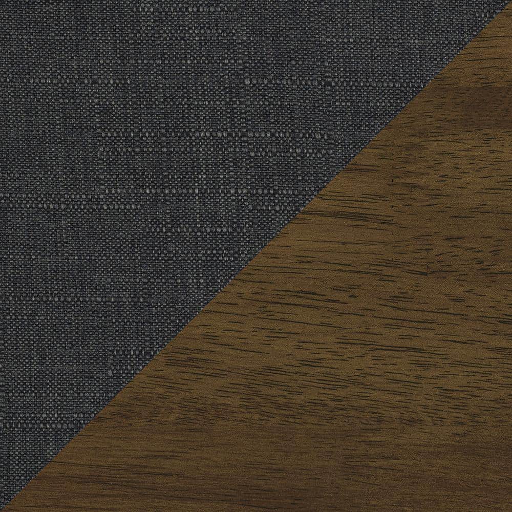 Dark Gray Mid-Century Modern Wood Accent Chair