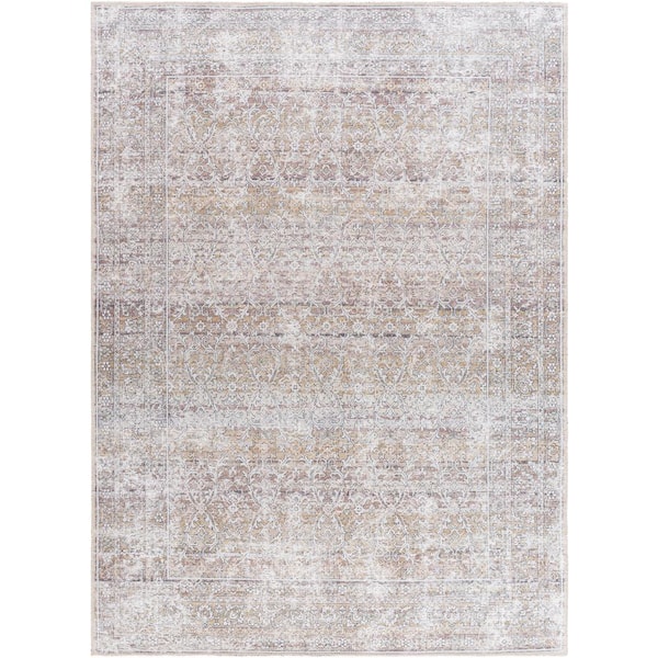 Livabliss Our PNW Home Rainier Taupe Traditional 3 ft. x 10 ft. Indoor Machine-Washable  Area Rug