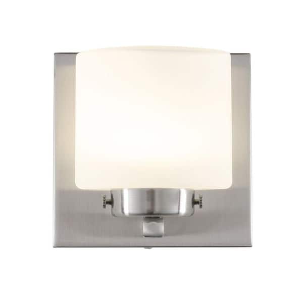 Varaluz Clean 1-Light Satin Nickel LED Bath Vanity Light