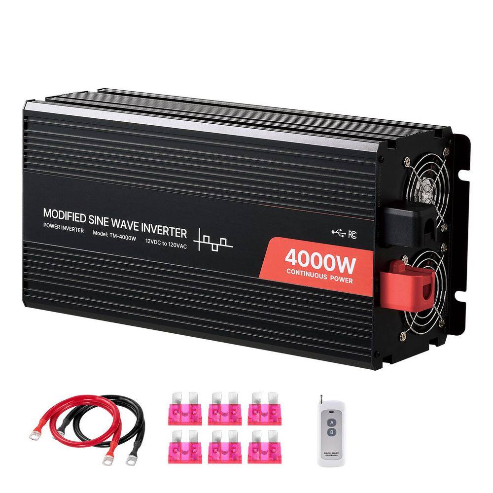 4000W Power Inverter, 12V DC to 120V AC Modified Sine Wave Inverter, Solar Car Charger Converter LCD Display 2025 Update price history on PriceWatchPro
