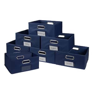 6 in. H x 12 in. W x 12 in. D Blue Fabric Cube Storage Bin 12-Pack