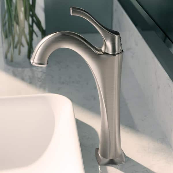 Arlo Single Handle Vessel Sink Faucet with Pop Up Drain in Spot-Free All-Brite Brushed Nickel (2-Pack)