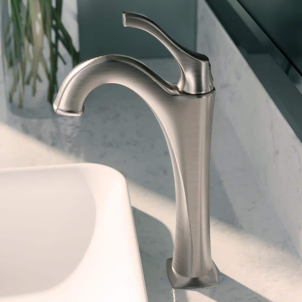 Eco-Friendly Arlo Single Handle Vessel Faucet in Spot-Free Nickel