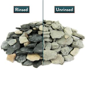 0.25 cu. ft. 1 in. to 3 in. 20 lbs. Slate Chips Black and Tan Rock for Landscape, Gardens, Potted Plants, and Terrariums