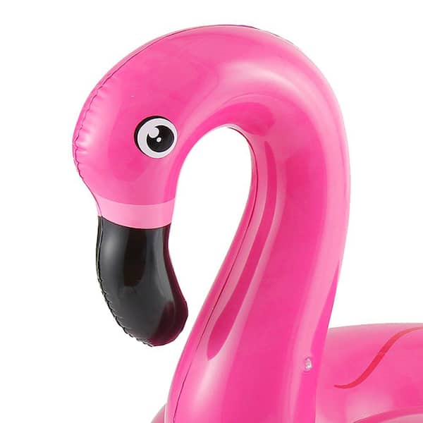 Knipoog Leven van golf Polygroup Summer Waves Pink Jumbo Inflatable Flamingo Ride-On Swimming Pool  Float Raft K50525000167 - The Home Depot