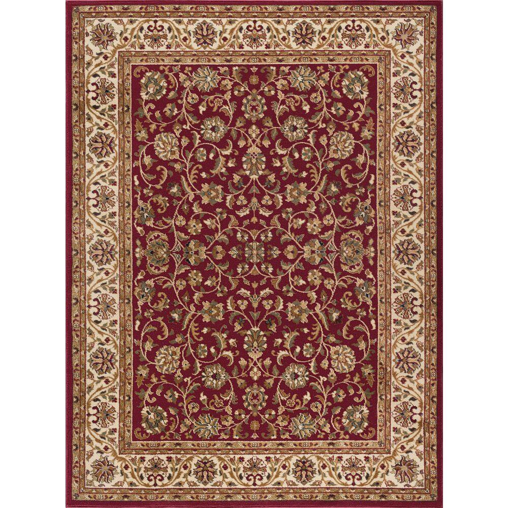 Sensation Border Red 9 ft. x 12 ft. Indoor Area Rug