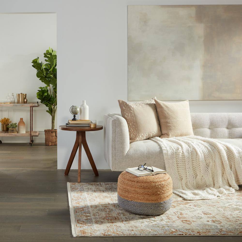 Zefira Luana 8' x 10' Gray Reversible Synthetic Area Rug