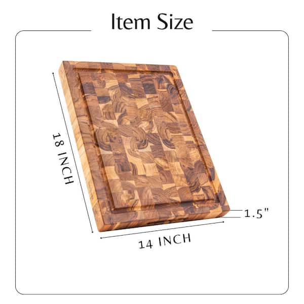 Glacier Bay Stonehaven 18 in x 12 in Rectangle Bamboo Cutting Board, Green