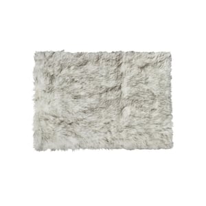 Luxe Faux Fur HUDSON FAUX FUR 3' X 5' RECTANGULAR RUG - DUSTY ROSE  676685053213 - The Home Depot