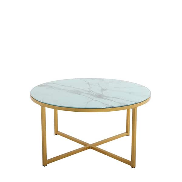 round cross leg coffee table