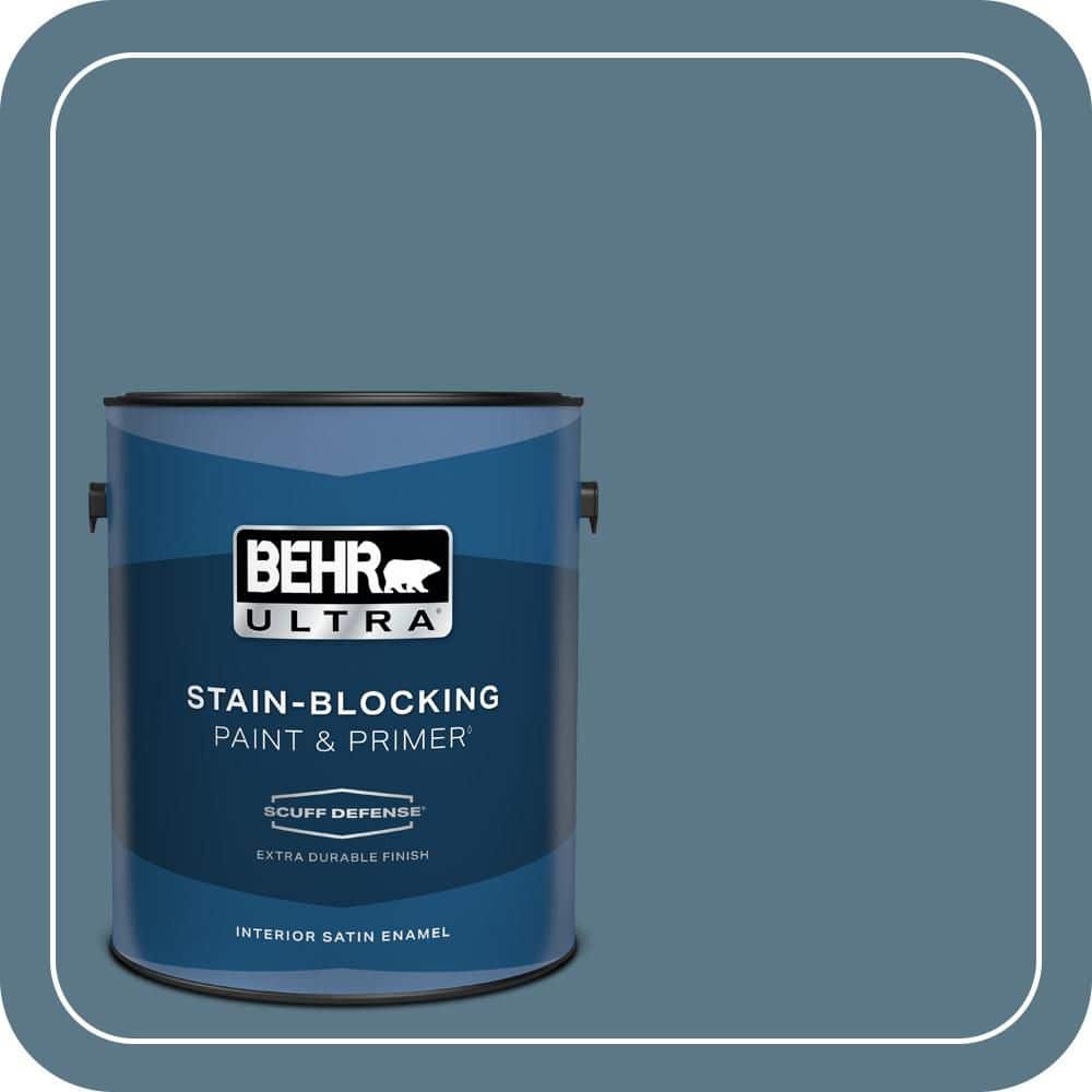 1 gal. #PMD-65 Ocean Shadow Extra Durable Satin Enamel Interior Paint & Primer price history on PriceWatchPro