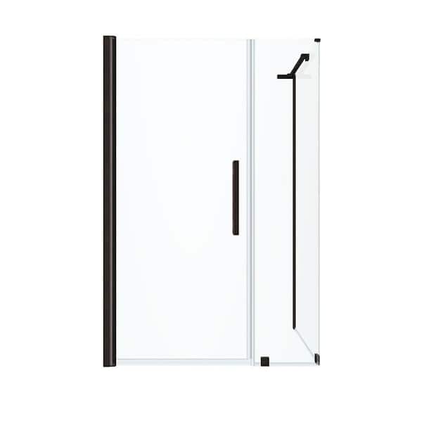 Pasadena 46-1/8 in. W x 72 in. H Rectangular Pivot Frameless Corner Shower Enclosure in Oil Rubbed Bronze