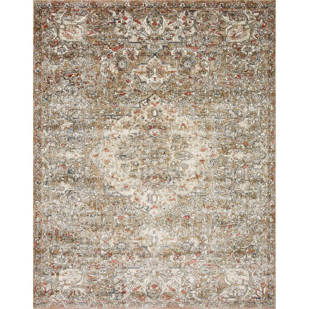 45" Round Red Easy-Care Viscose Blend Area Rug