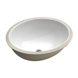 Caxton Vitreous China Undermount Bathroom Sink in White