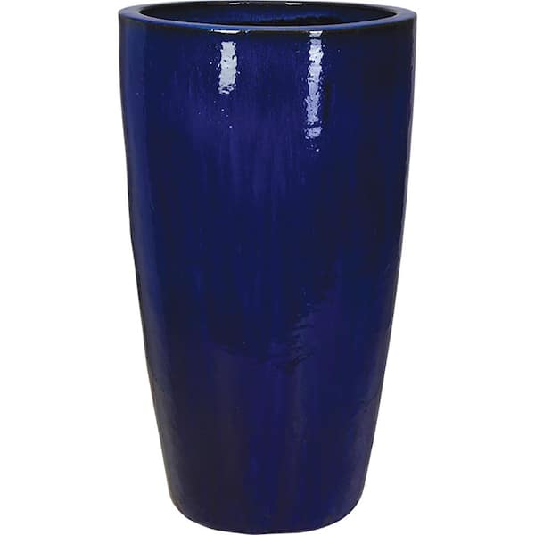 Unbranded 21 in. Falling Blue Ceramic Calypso Vase