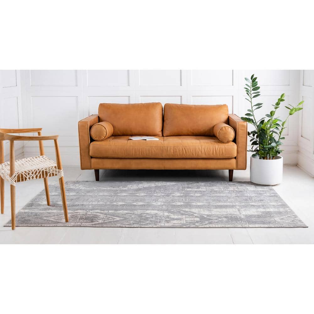 Portland Orford Geometric Indoor Gray Area Rug, 4' x 6'